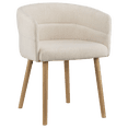 thumbnail image 1 of Bouclair White Fabric and Mango Wood Chair, 1 of 8
