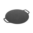 thumbnail image 1 of 38cm Thick Cast Iron Frying Pan Flat Pancake Griddle Non-stick Bbq Grill Induction Cooker Open Flam, 1 of 5
