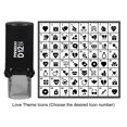 thumbnail image 1 of Printtoo Personalized Love Theme Icons Round Rubber Stamp Self Inking Stamper 12 mm-Violet, 1 of 7