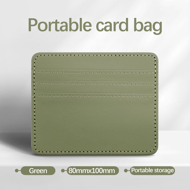 Nilvkv Multi-Slot Leather Rfid Blocking Card Wallet Case Large Capacity Leather Rfid Wallet with Multiple Card Slots
