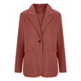 thumbnail image 3 of ManxiVoo Professional Womens Blazer Cardigan Open Front Lightweight Office Wear Versatile Spring Layering Piece M Size Watermelon Red, 3 of 6