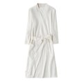 thumbnail image 1 of LSLJS Unisex Breathable Color Bathrobe Splicing Home Clothes Robe Coat, Robes Gifts for Women, 1 of 4
