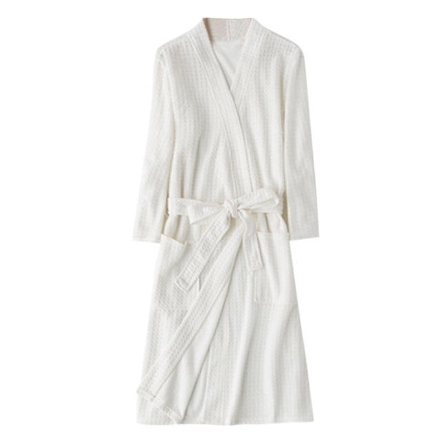 LSLJS Unisex Breathable Color Bathrobe Splicing Home Clothes Robe Coat, Robes Gifts for Women