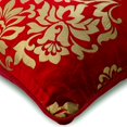 thumbnail image 2 of Housse de Coussin Personnalisée, Coussins Décoratifs Rouges 16x16 Pouces (40x40 cm), Housses de Coussin en Velours à Fermeture Éclair, Damas, Taie de Coussin de Designer Contemporaine - Or Charmant, 2 of 3