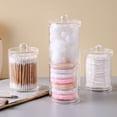 thumbnail image 3 of Home Textile Storage product category and title Pad Holder Transparent Jar For Makeup Storage Organizer For Bathroom And Dressing Table, 3 of 3