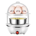 thumbnail image 1 of Iodue Cuiseur Vapeur pour Œufs Machine à Petit-Déjeuner Double en Acier Inoxydable Multi-Fonction, 1 of 4