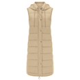thumbnail image 5 of Warm Winter Jacket Hooded Zip Up Thickened Long Jacket Maxi Parka Coat B M, 5 of 5