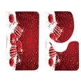 thumbnail image 1 of 3PCS Bath Rug Set Fashionable Christmas Print Washable Toilet Rug Toilet Lid Cover for Bathroom, 1 of 3