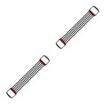 thumbnail image 1 of Decodeary 30-150lbs Chest Expander Rally Strap Elastic Band Rope Resistance Leg Foot Black 67 x 11cm 2Set, 1 of 6