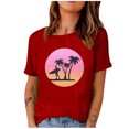 thumbnail image 1 of Birdeem Fashion Woman Print Round-Neck Short Sleeve T-Shirt Printing Loose Blouse Tops, 1 of 4