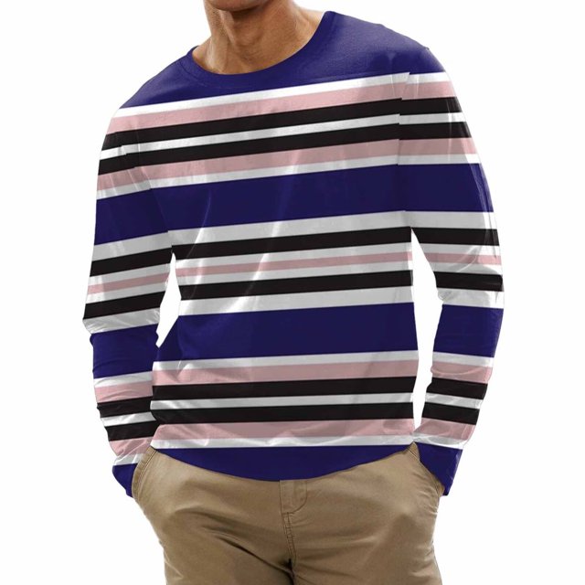 MesaSe Men Spring And Autumn Button Neck Solid Color Blouse Long Sleeve Top Bottoming Shirt