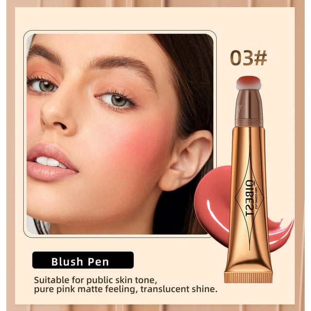 Bilqis Liquid Contour Beauty Wand Blush Highlighter Contouring Stick Set With Cushion Applicator Cream Face Rouge Bronzer Luminizer Pen Trio Smooth Blendable Moist Waterproof Makeup
