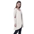 thumbnail image 3 of Moomaya Womens Full Sleeve Hi-Lo Shrug Rounded Hem Long Cotton Summer Cardigan, 3 of 7