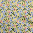 thumbnail image 1 of oneOone Cotton Poplin Yellow Fabric Floral Sewing Craft Projects Fabric Prints By Yard 56 Inch Wide, 1 of 4