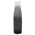 thumbnail image 4 of Robe Grande Taille Femme Été Design Robe Décontractée Dégradé Sans Manches Col Suspendu Col en V Longue Robe Femme Robe en Liquidation, 4 of 5