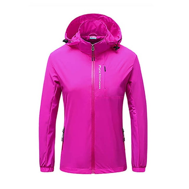Veste de Pluie pour Femmes Ski Extérieur Grande Taille Veste Coupe-Vent à Capuche