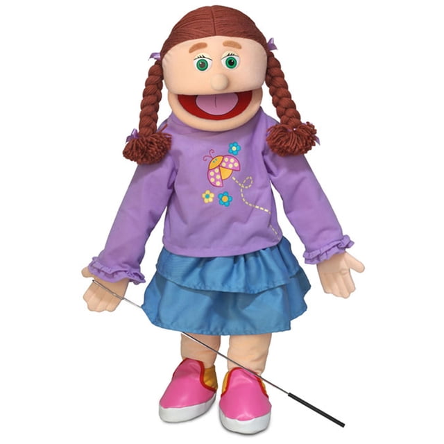 25" Amy, Peach Girl, Full Body, Ventriloquist Style Puppet.
