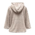 thumbnail image 4 of WEIYLL Womens Fleece Jacket Thick Knitted Cardigan Solid Color Sleeve Furry Beige Fall Clothes Size XL, 4 of 4