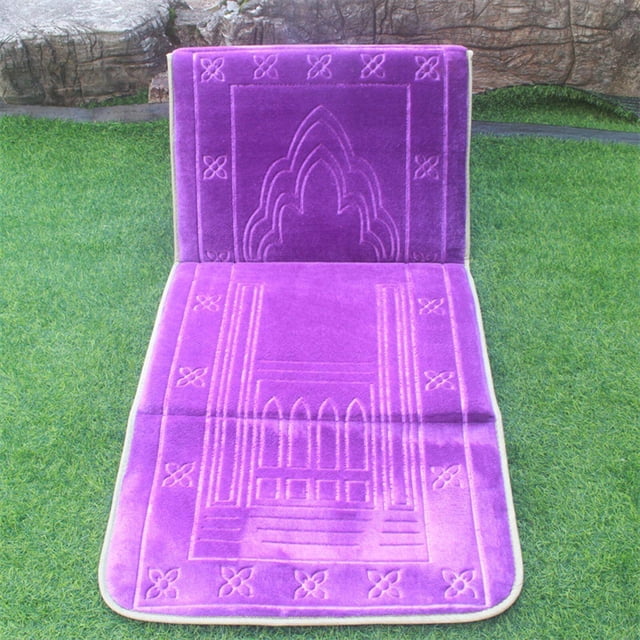 Baohd Folding Meditation Mat Prayer Rug Portable Mat for Home Decor Amaranth