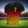 thumbnail image 2 of LUOGENLI T-shirts pour Homme pour Hommes Masculin Allemagne Athlète Numéro Imprimé Manche Courte Col Rond T-Shirt Floral Mode Chandail de Base Hauts T-shirts pour Hommes T-shirts Graphiques TTG Grand Fête de la Saint-Patrick Kaki TTTG, 2 of 4