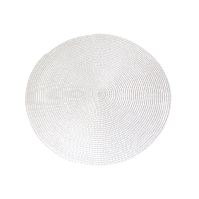 Xingzhi Napperons pour Toutes les Occasions, Grand Application et Durabilité Robuste, Napperons Ronds, Napperons Modernes Simples Antidérapants, Blanc, 1 Ensemble