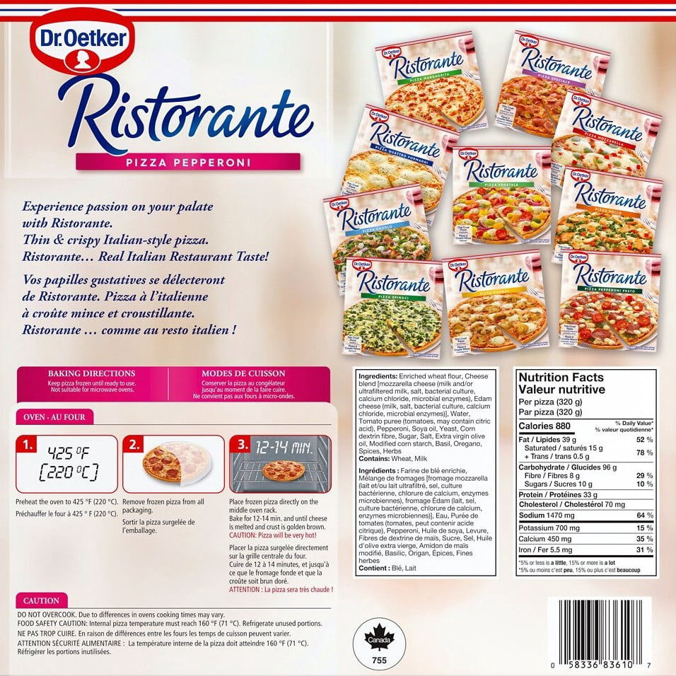 Dr. Oetker Ristorante Pepperoni Pizza, 320 g