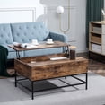 thumbnail image 2 of HOMCOM Lift Top Coffee Table with Hidden Storage Compartment Lift Tabletop, 2 of 10