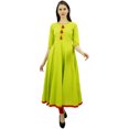 thumbnail image 1 of Bimba Womens Designer Ethnic Kurti Flared Anarkali Kurta Dress With Tassele, 1 of 2