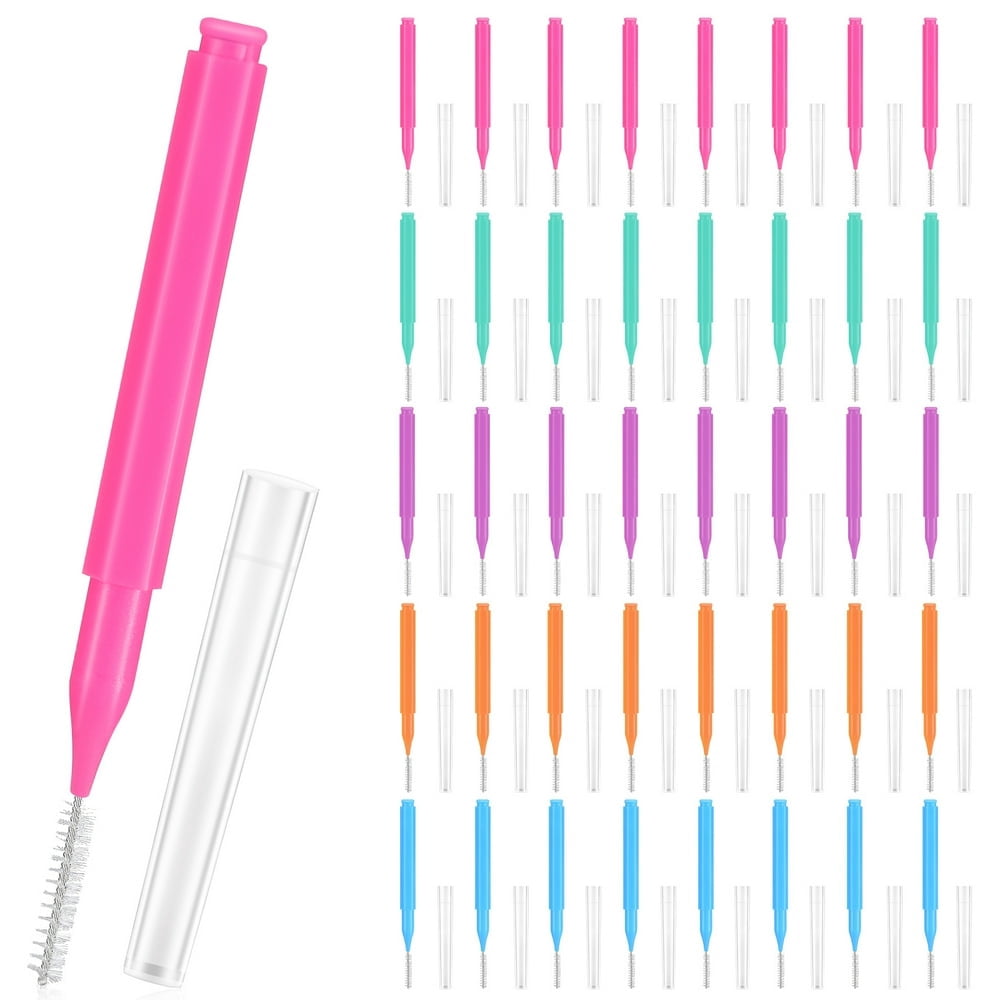 LOVEVER 100 Pcs Brosse Interdentaire Nettoyante Cure-Dents Jetables Pp