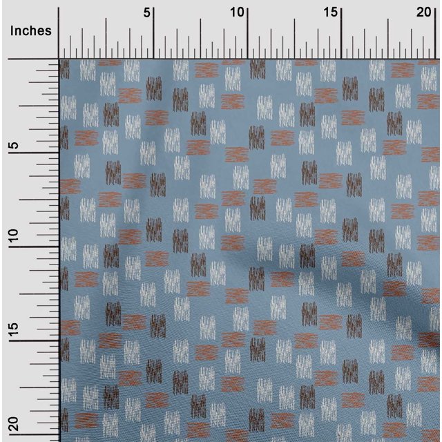 oneOone Cotton Poplin Fabric Brush Stroke Ikat Decor Fabric Printed BTY 56 Inch Wide