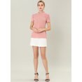 thumbnail image 3 of INSPIRE CHIC Women's Ruffle Polkd Dots Round Neck Casual Short Sleeve Blouse Tops, 3 of 6