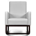 thumbnail image 1 of Patiojoy 2-in-1 Upholstered Rocking Chair with Wood Leg & Pillow Relax Sofa Chair Light Gray, 1 of 10