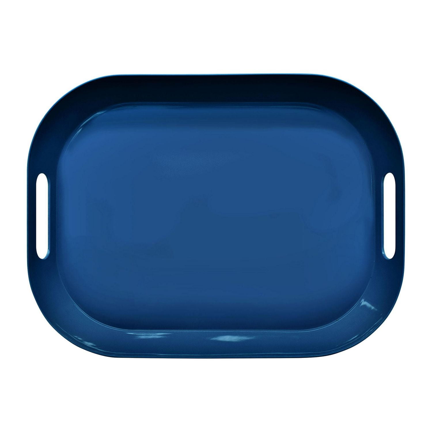 Plateau de service en plastique bleu foncé Mainstays