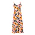 thumbnail image 5 of Ovzne Robes pour Femmes Robe pour Femme Robes d'Été pour Femmes Imprimé Sans Manches Col Rond Robe Décontractée Longues Robes Robe d'Été Imprimée Liquidation, 5 of 5