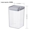 thumbnail image 1 of Rbaofujie Contenants à Céréales Rangement Qualité Alimentaire Pet Plastique Transparent Boîte Scellée à Pression Boîte de Rangement Étanche Contenants de Préparation de Repas Réutilisables en Verre, 1 of 2