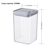 Rbaofujie Cereal Containers Storage Food Grade Pet Transparent Plastic Press Sealed Can Leakproof Storage Can Meal Prep Containers Reusable Glass