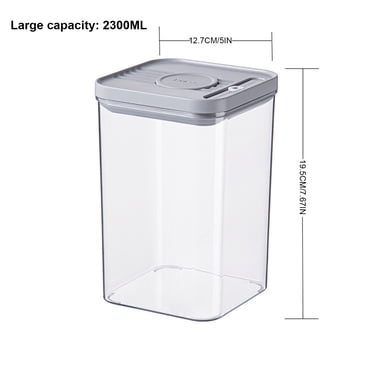 Rbaofujie Cereal Containers Storage Food Grade Pet Transparent Plastic Press Sealed Can Leakproof Storage Can Meal Prep Containers Reusable Glass