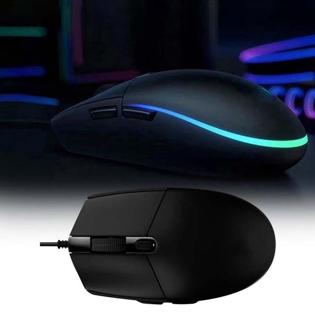 2 2nd Generation Wired Gaming 8000 DPI Rainbow Optical Effects LIGHTSYNC RGB 6 Programmable Buttons Memory Screen Mapping PC/ And Laptop Compati