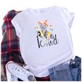 thumbnail image 3 of T-Shirts à Manches Courtes pour Femmes T-Shirts Décontractés pour Femmes à Imprimé Graphique Floral T-Shirt à Manches Courtes pour Enseignante Hauts T-Shirts pour Femmes Décontractés, 3 of 4