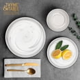 thumbnail image 3 of Thyme & Table Dinnerware Grey Marble Stoneware, 12 Piece Set, 3 of 6