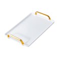 thumbnail image 4 of veasfak Serving Tray with Handle Storage Organizer Coffee Table Tea Tray Vanity Tray white medium, 4 of 9