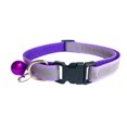 thumbnail image 1 of Riforla Colliers pour Chat Réfléchissants Sécurité à Dégagement Rapide avec Clochette - Ajustables 19-32 cm Colliers pour Animaux Violet Taille Unique, 1 of 3