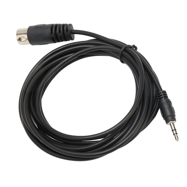 MIDI DIN 7 Pin Male To 3.5mm Cable, Stereo 7 Pin Din Male To DC 3.5mm Male Cable Replacement Flexible Plug And Play For Computer For Stereo Device