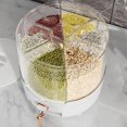 thumbnail image 4 of Cereal Storage Box, Lightweight 6 Compartments Smart Quantification 360° Rotating Dispenser (M), 4 of 5