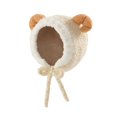thumbnail image 1 of MesaSe Plush Balls Ears Decor Fleece Lining Solid Color Ear Protection Baby Beanie Winter Infant Cartoon Shape Bucket Hat Scarf Cap, 1 of 10