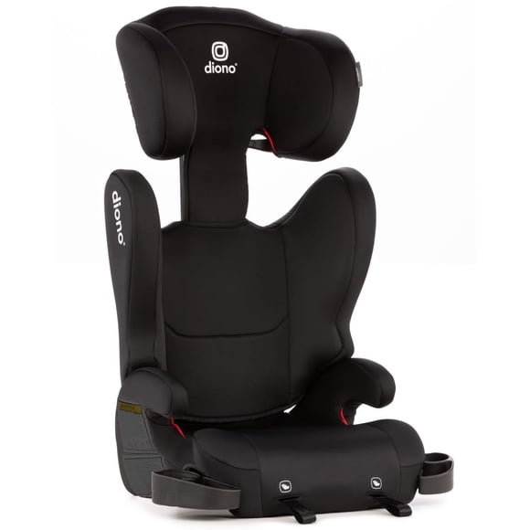 Diono Cambria LE Booster Seat, 2-in-1 Belt Positioning, High-Back & Backless, 40–120 lb, 17" Wide, 6-Position Headrest, LATCH, Black