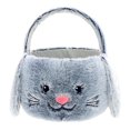 thumbnail image 1 of Way To Celebrate Easter Plush Jumbo Bunny Easter Basket, Grey, 1 of 5