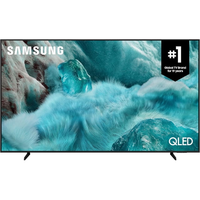 Restored Samsung 55-Inch QLED Q7F 4K Smart TV with Quantum HDR, AI Gen 1 Processor, and Contrast Booster Pro. Features Smart Tizen OS, built-in Alexa/Google Assistant, and Samsung Gaming Hub for streaming and gaming. Sleek metal design with vibrant visuals and Q-Symphony audio. Open box condition with 180-day warranty.