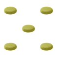 thumbnail image 3 of maskred Housses de Coussin Rondes pour Tabouret Confortable Polyester Imperméabilisation Douce Vert Jaune 5Set, 3 of 6