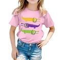 thumbnail image 1 of FhsagQ T-Shirt Décontracté Imprimé à Col Rond Manches Courtes pour Filles, T-Shirt Décontracté pour Petites Filles, T-Shirts du 7 Juillet 4T-5T 5-6 Ans, 1 of 5